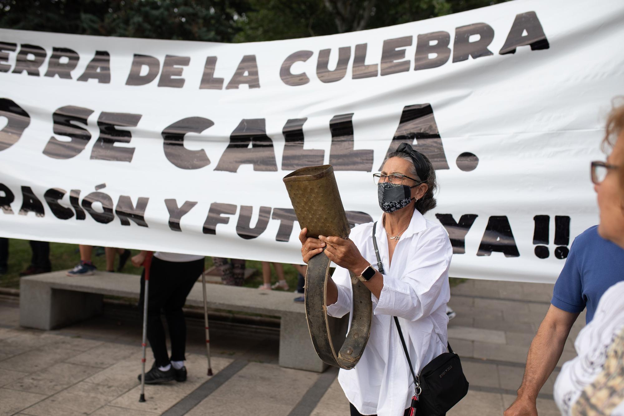GALERÍA | La manifestación por el incendio de La Culebra (Zamora), en imágenes