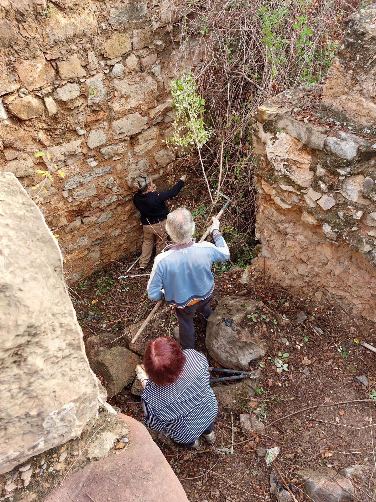 Trabajos de los voluntarios el pasado domingo.