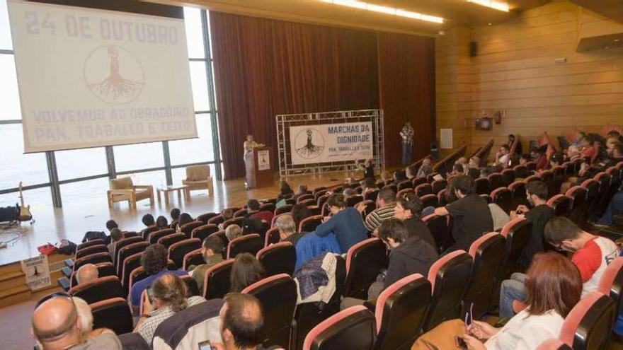 Manolo Camaño, ayer, en el Paraninfo de la Universidade da Coruña.