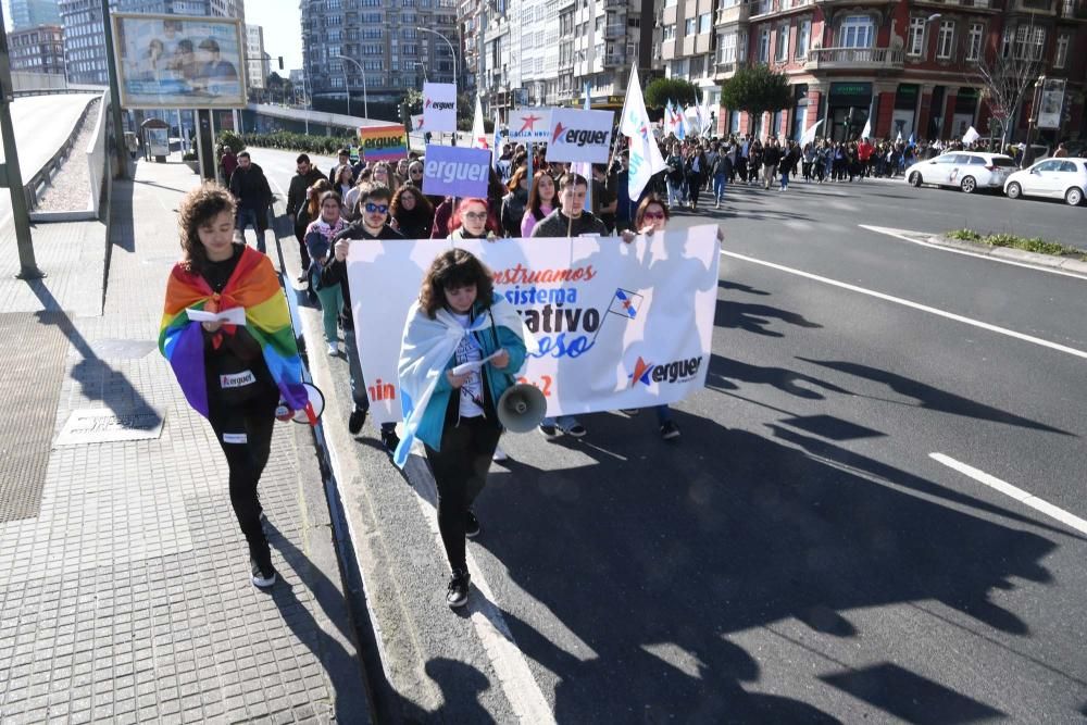 Protesta contra la Lomce en A Coruña