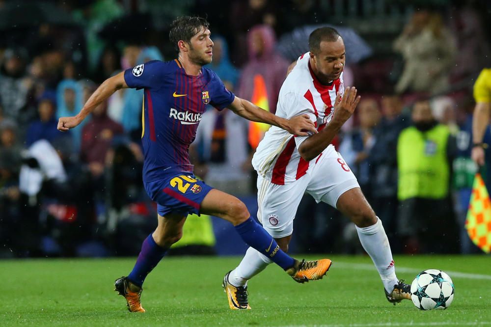 El Barça-Olympiakos, en fotos