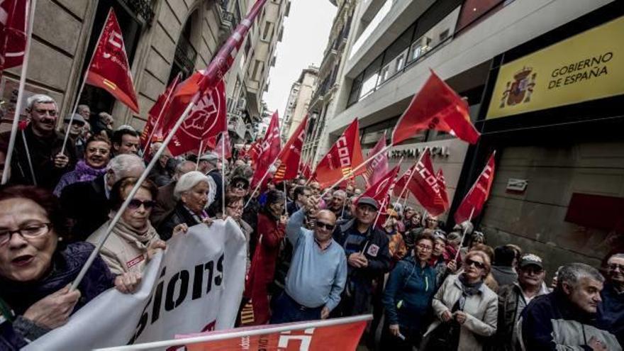 Imagen de la última concentración de pensionistas en Alicante.