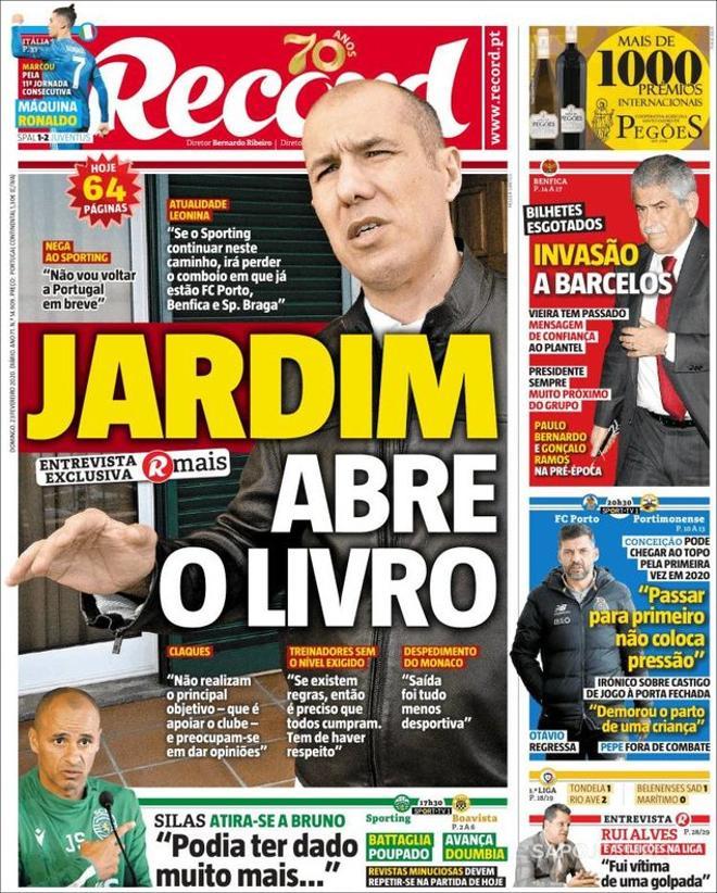 Portada de Record del 23 de febrero