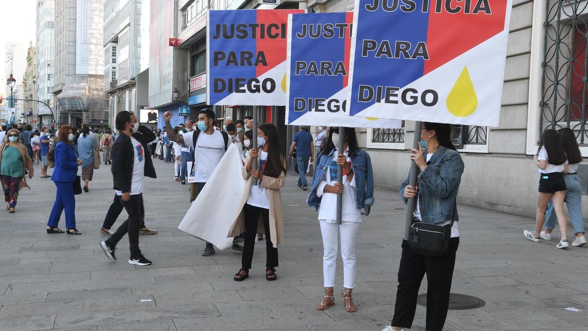 Manifestación convocada por la plataforma 'Justicia para Diego'.