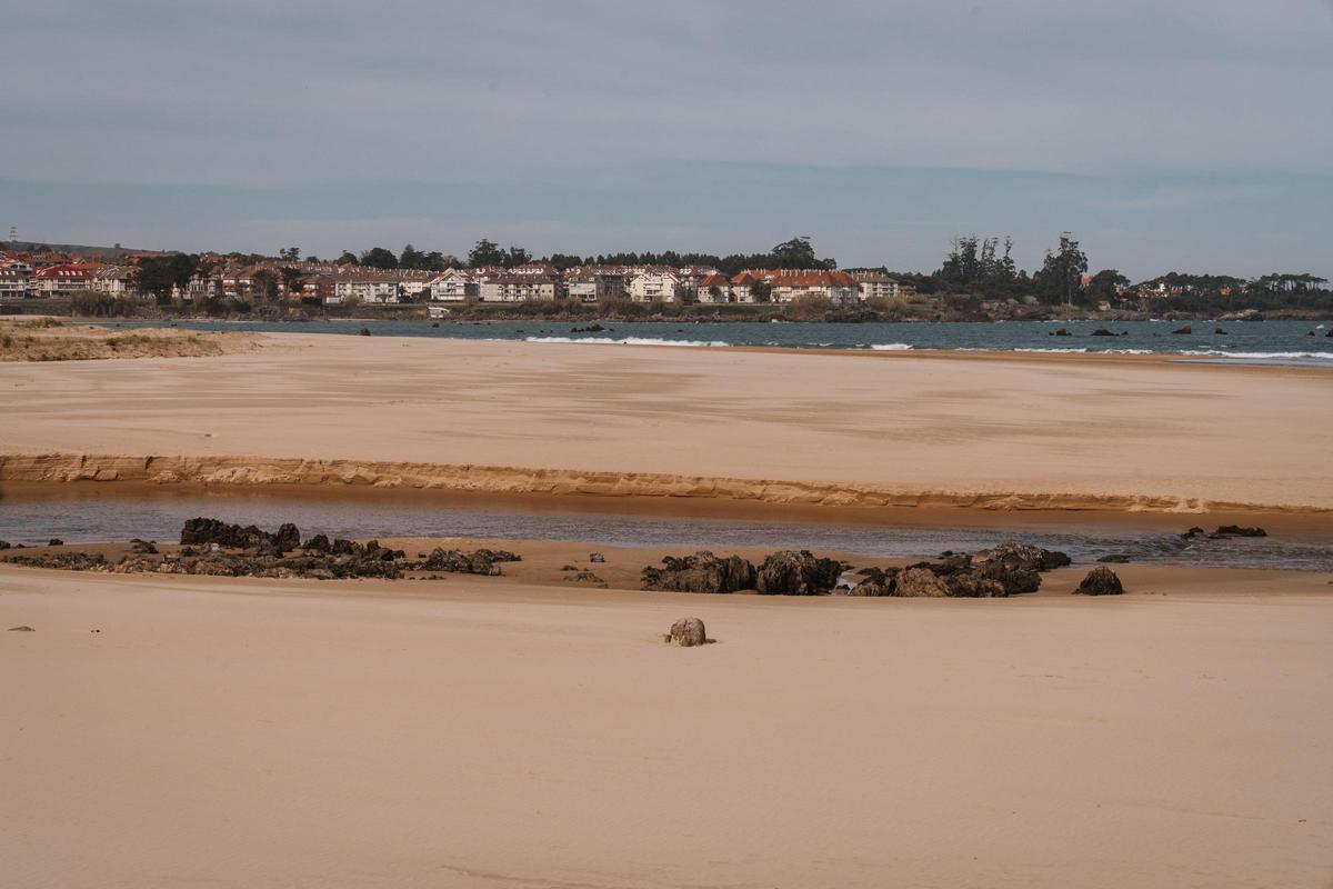 Vista de la playa de Trengandín, que linda con la Playa de las Helgueras, donde se habilitaba un tramo para los perros hasta este año.