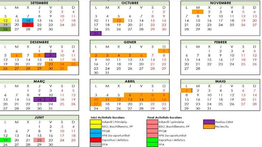 El 16 y 17 de marzo serán festivos en el calendario escolar de Sagunt