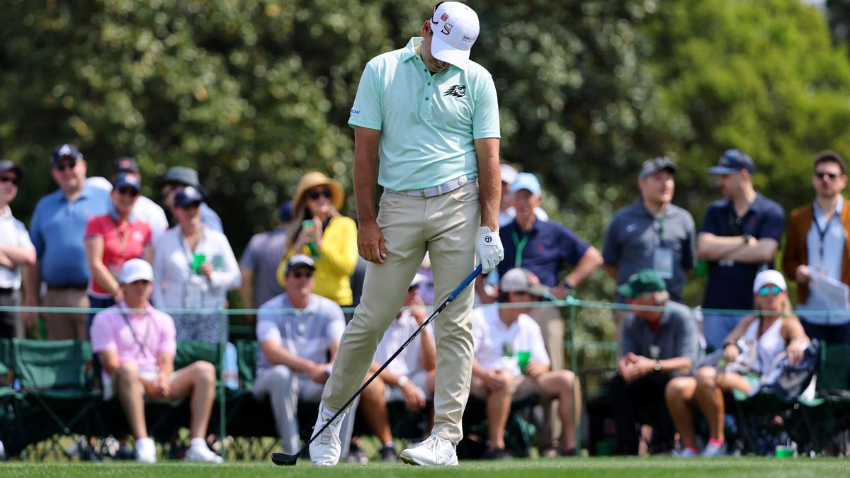 Sergio García muestra su decepción tras realizar un golpe en la primera jornada del Masters