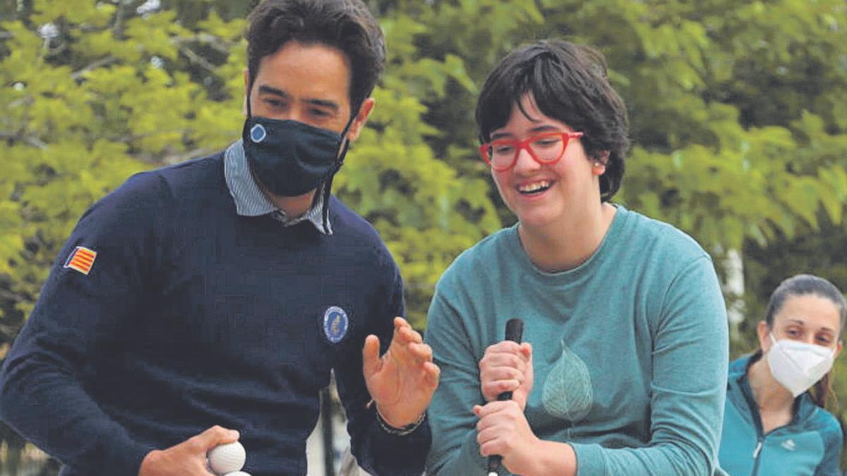 Juan Manuel Verdú, Gerente de la FGCV, durante la jornada de Golf Adaptado.