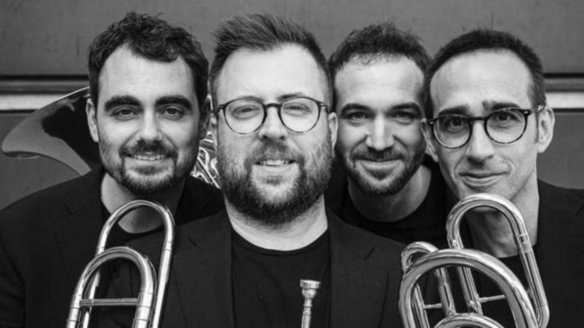 El quartet integrant del Tetra Brass Bcn Ensemble