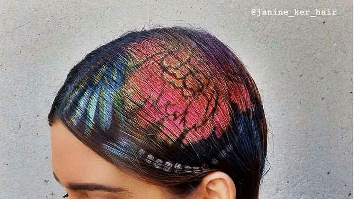 'Hair stencil' o cómo hacerte un graffiti en el pelo