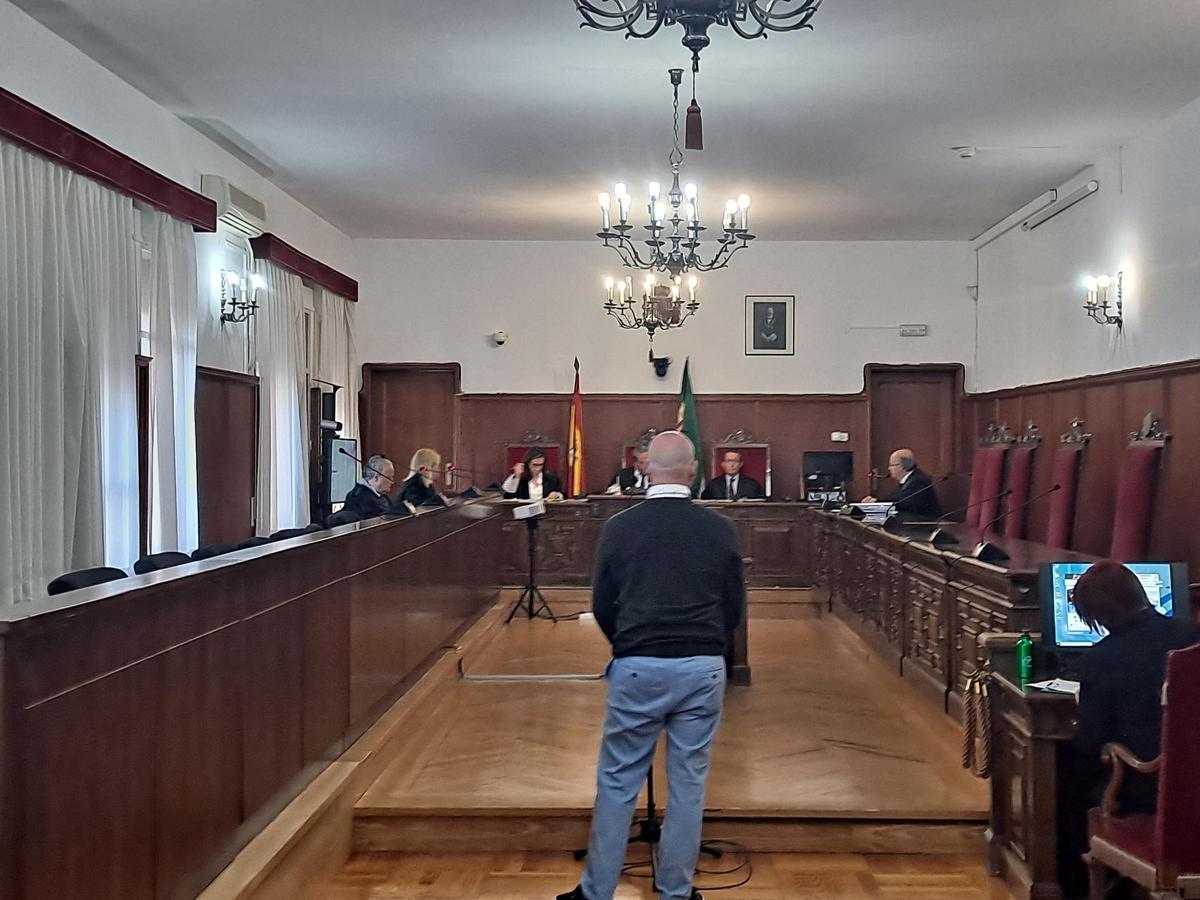 El condenado, este martes en la Audiencia de Badajoz.