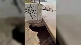 El temporal destroza parte del paseo marítimo y de la zona de vías del tren en Badalona: "Es muy preocupante"