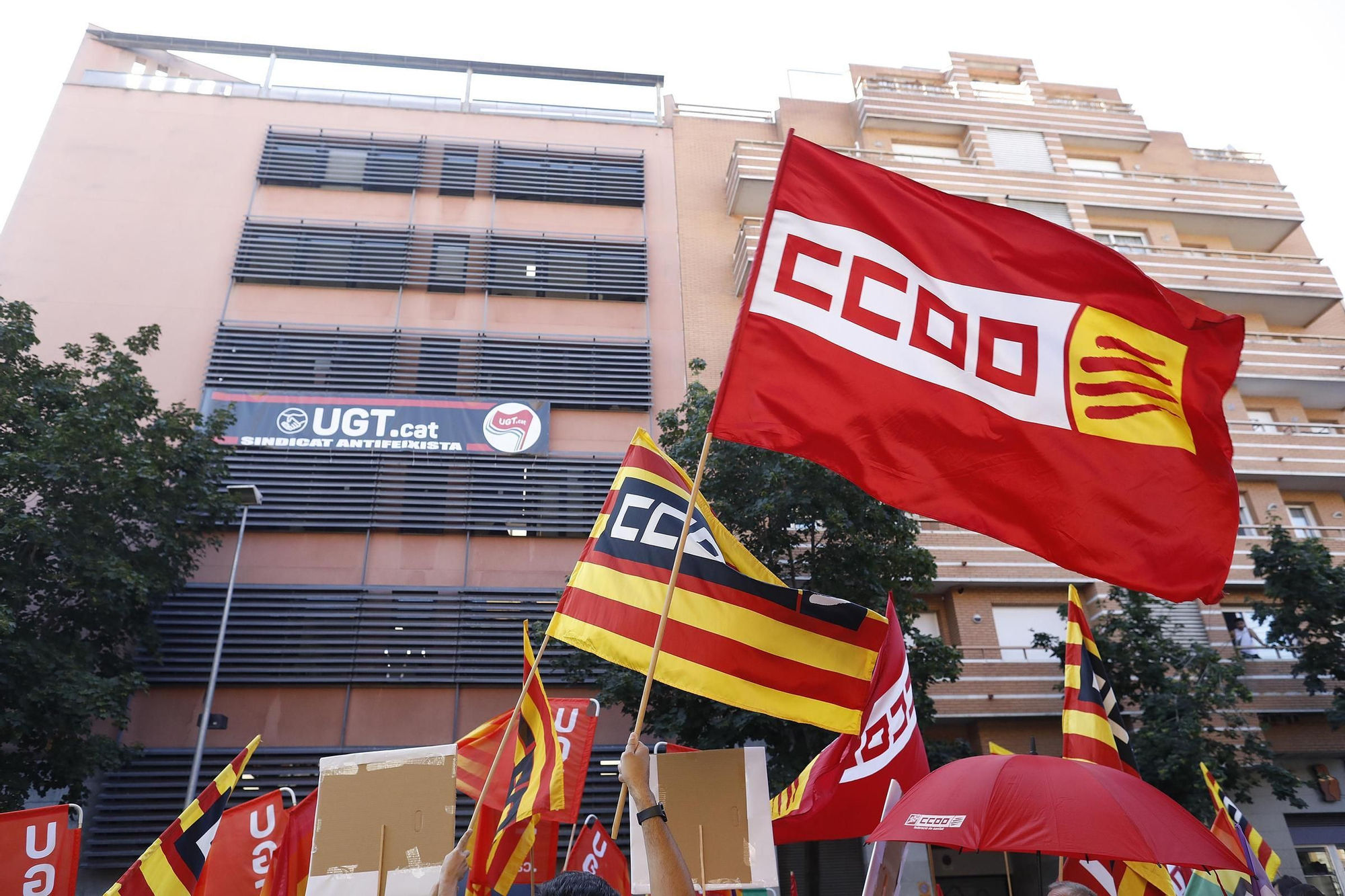 Les fotos de la protesta a Girona per exigir la reducció de la jornada laboral