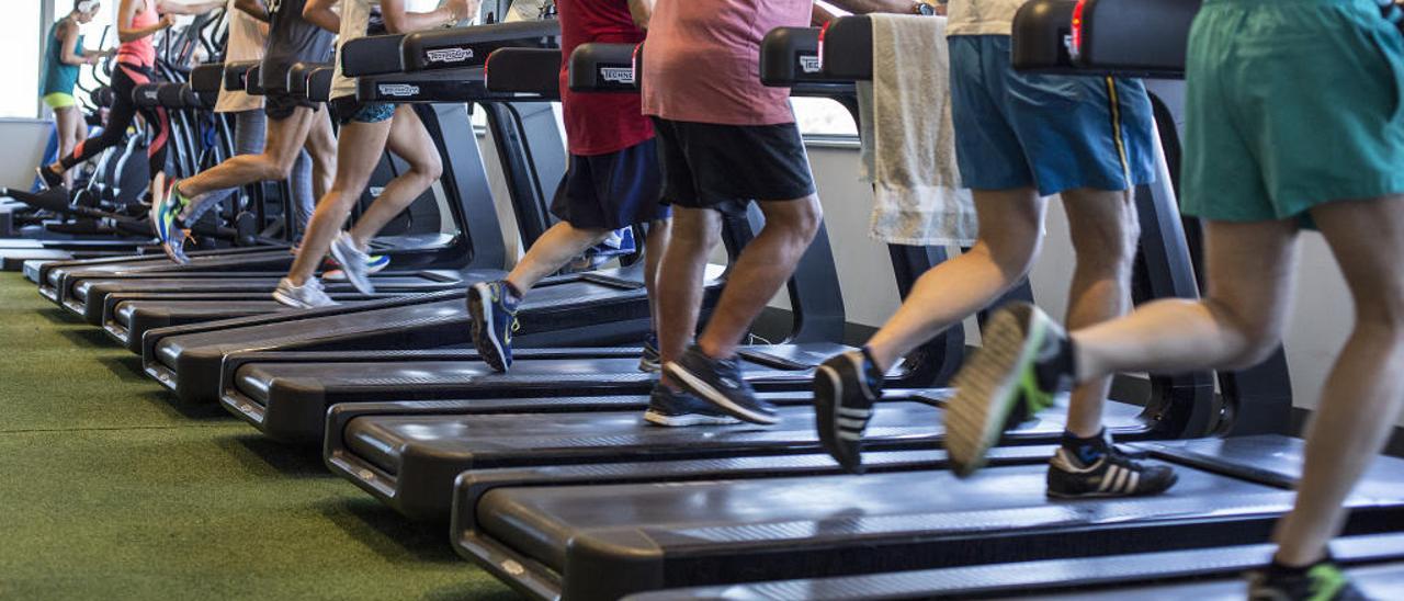 Los gimnasios reciben en verano a españoles de otras provincias de vacaciones en Alicante, en la tendencia de cuidarse todo el año. En la imagen, el Arena el viernes.