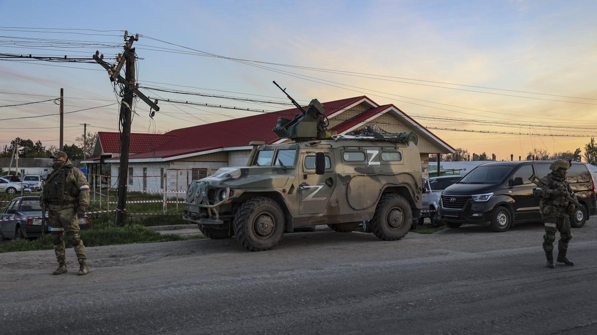 Evacuation civilian people from Azovstal in Mariupol