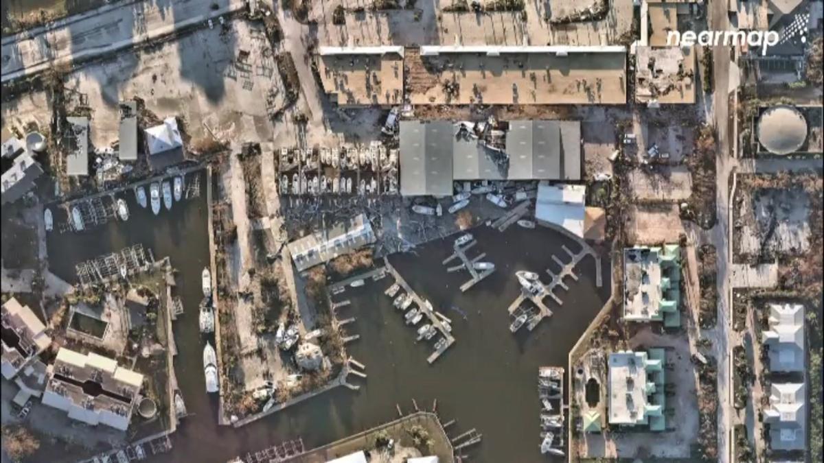 Imágenes aéreas muestran el rastro de destrucción causado por el huracán 'Ian' en Florida