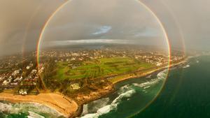 Un arcoíris circular