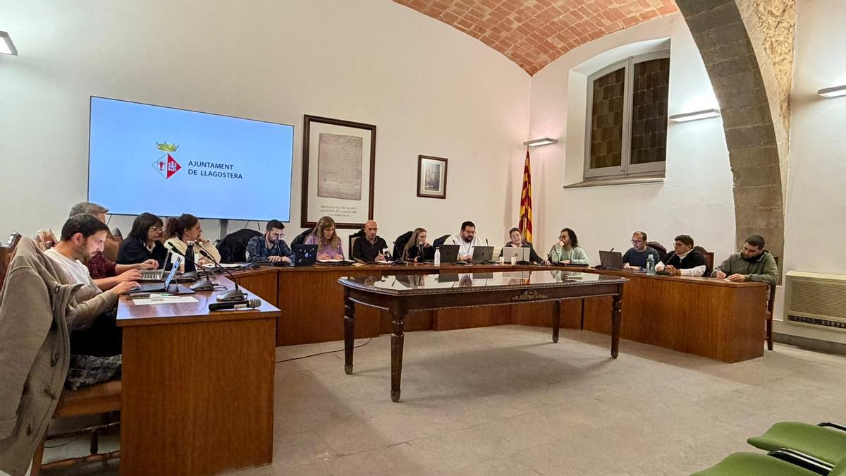 Una imatge del ple de Llagostera on s'han aprovat els pressupostos.