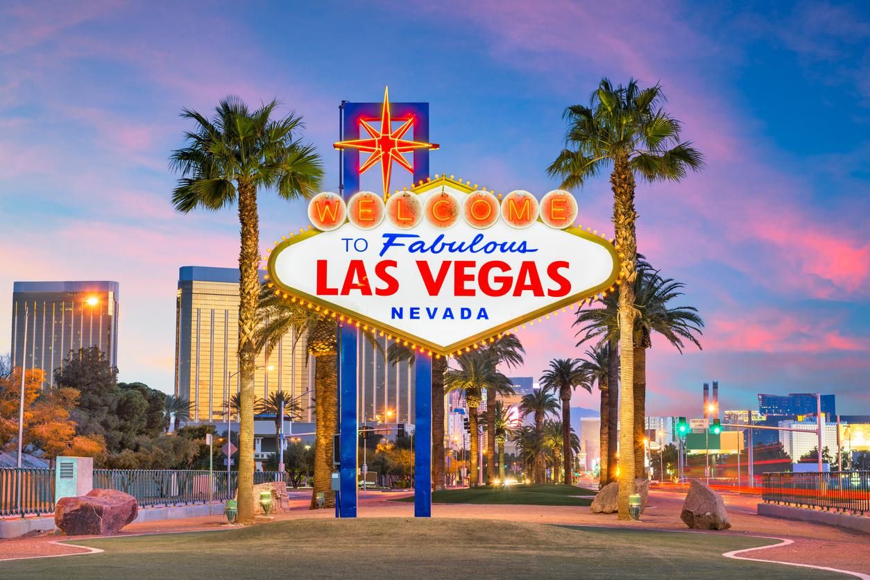 Cartel de bienvenida de Las Vegas