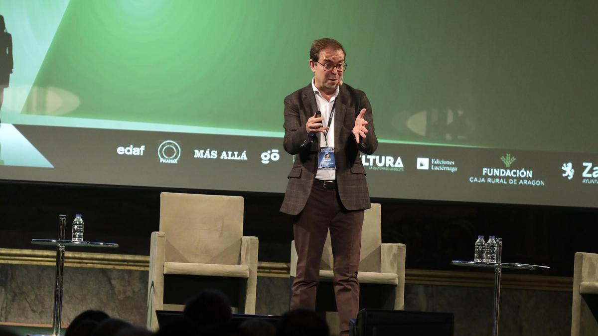Javier Sierra durante la inauguración de Ocultura.