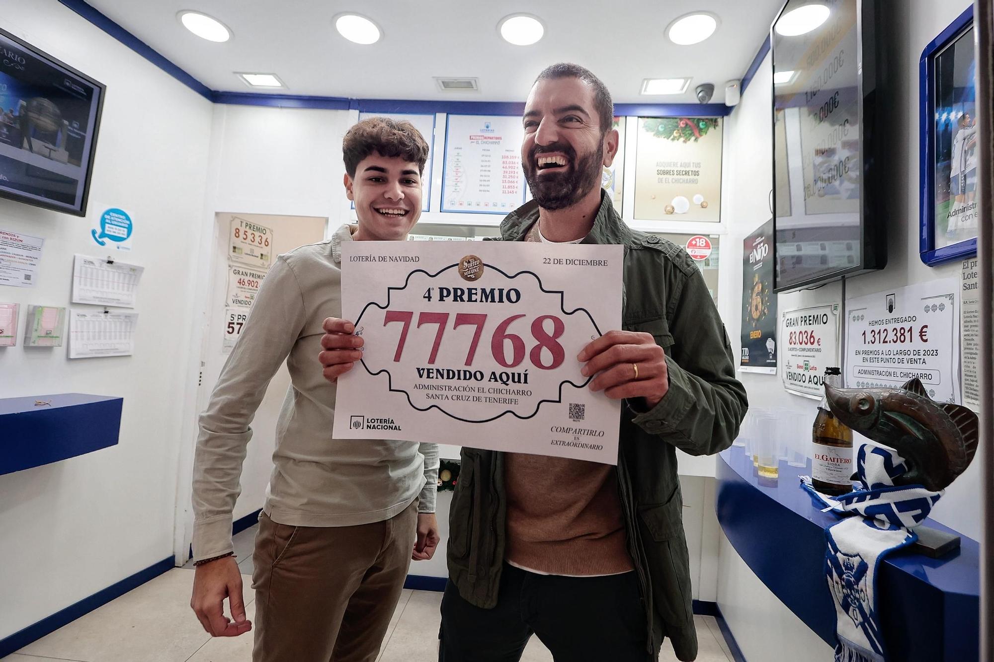 Celebración de un cuarto premio en Santa Cruz de Tenerife