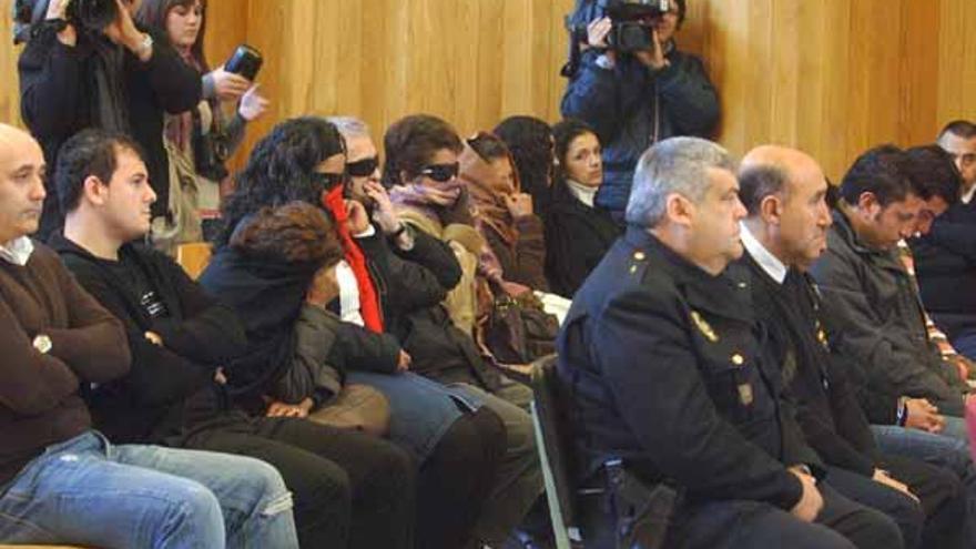 Los acusados, ayer, durante el juicio