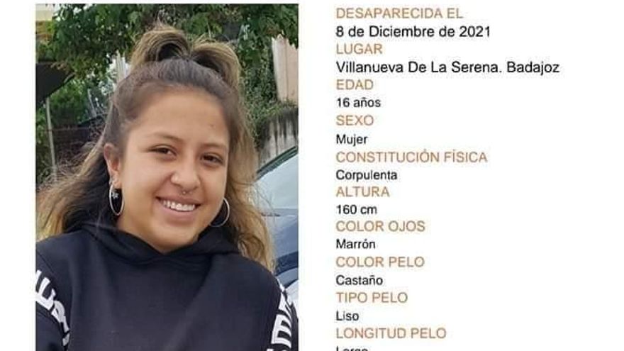 Encuentran sana y salva a la menor desaparecida en Villanueva de la Serena