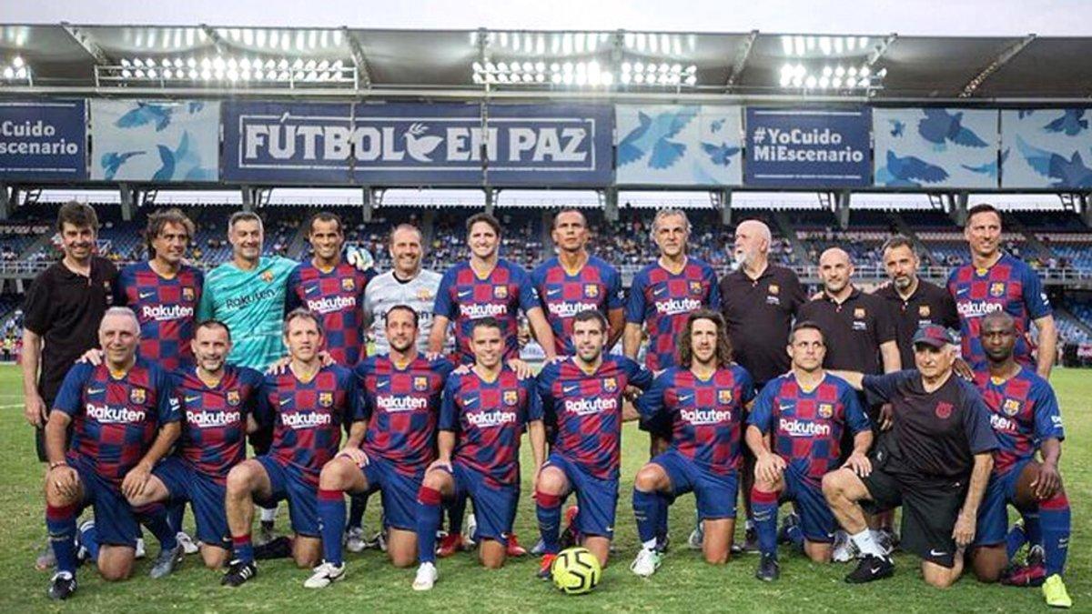 Las leyendas barcelonistas ganaron en Colombia