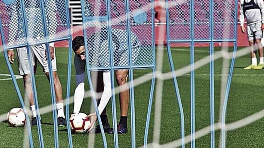 El Mallorca se ejercitÃ³ ayer en el estadio de Son Moix.