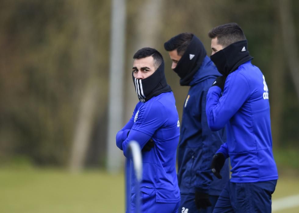 Entrenamiento del Real Oviedo en El Requexón