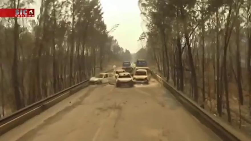 El incendio de Portugal a vista de dron