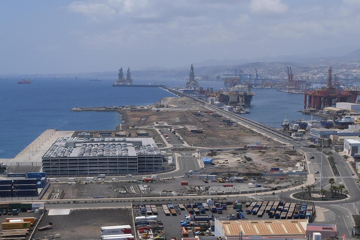 Vista del Muelle Nelson Mandela, en cuyas aguas se llevará a cabo el banco de ensayos del ITC.