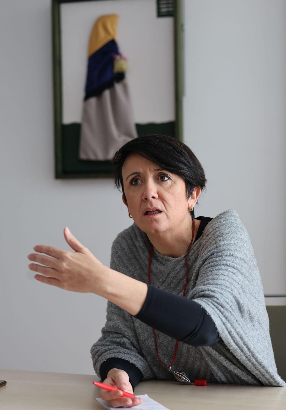 Elena López, durante la entrevista. | J. A. RIERA