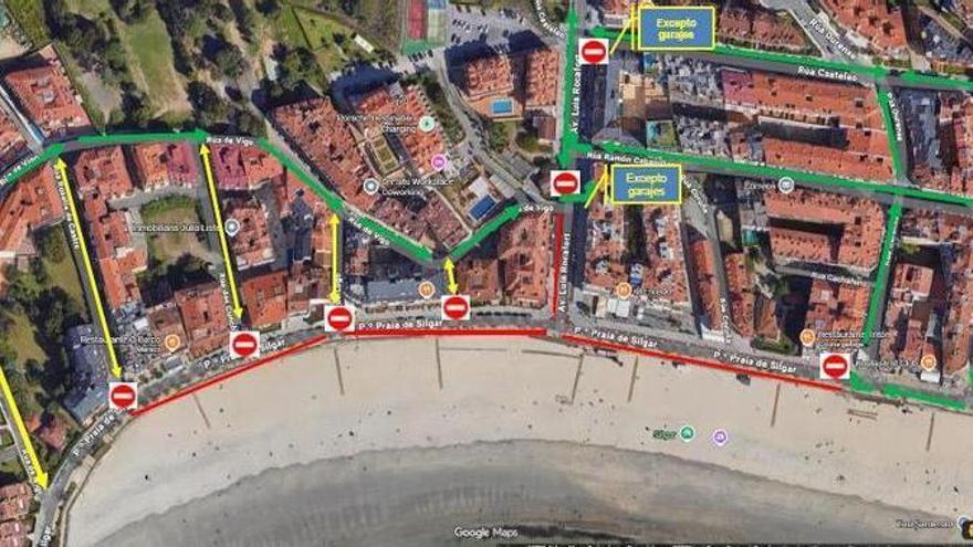 Nuevos cortes en Silgar por las obras de accesibilidad del paseo