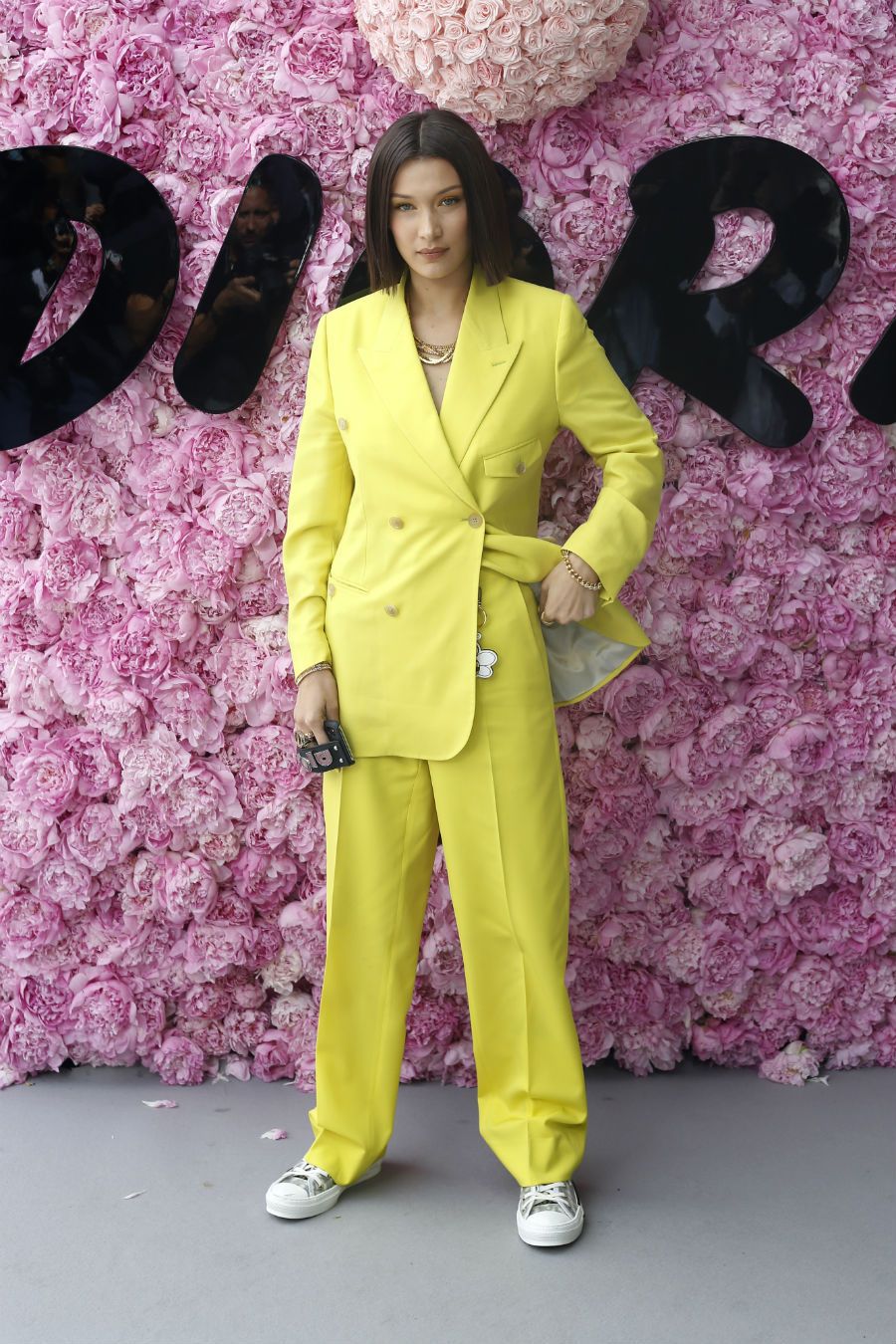 Bella Hadid en el desfile de Dior Homme en París