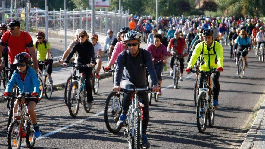 Día de la Bici en Zamora en la Semana de Movilidad de otro año.