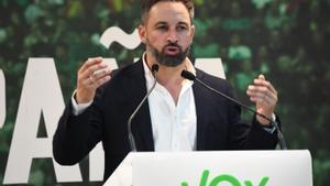 El líder de Vox Santiago Abascal, en un acto del partido en Ceuta.