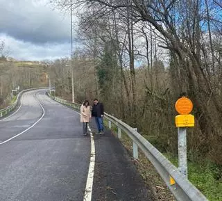 El PP denuncia un hundimiento en la carretera de Bendición, recién arreglada por el Principado con una inversión de 1,3 millones