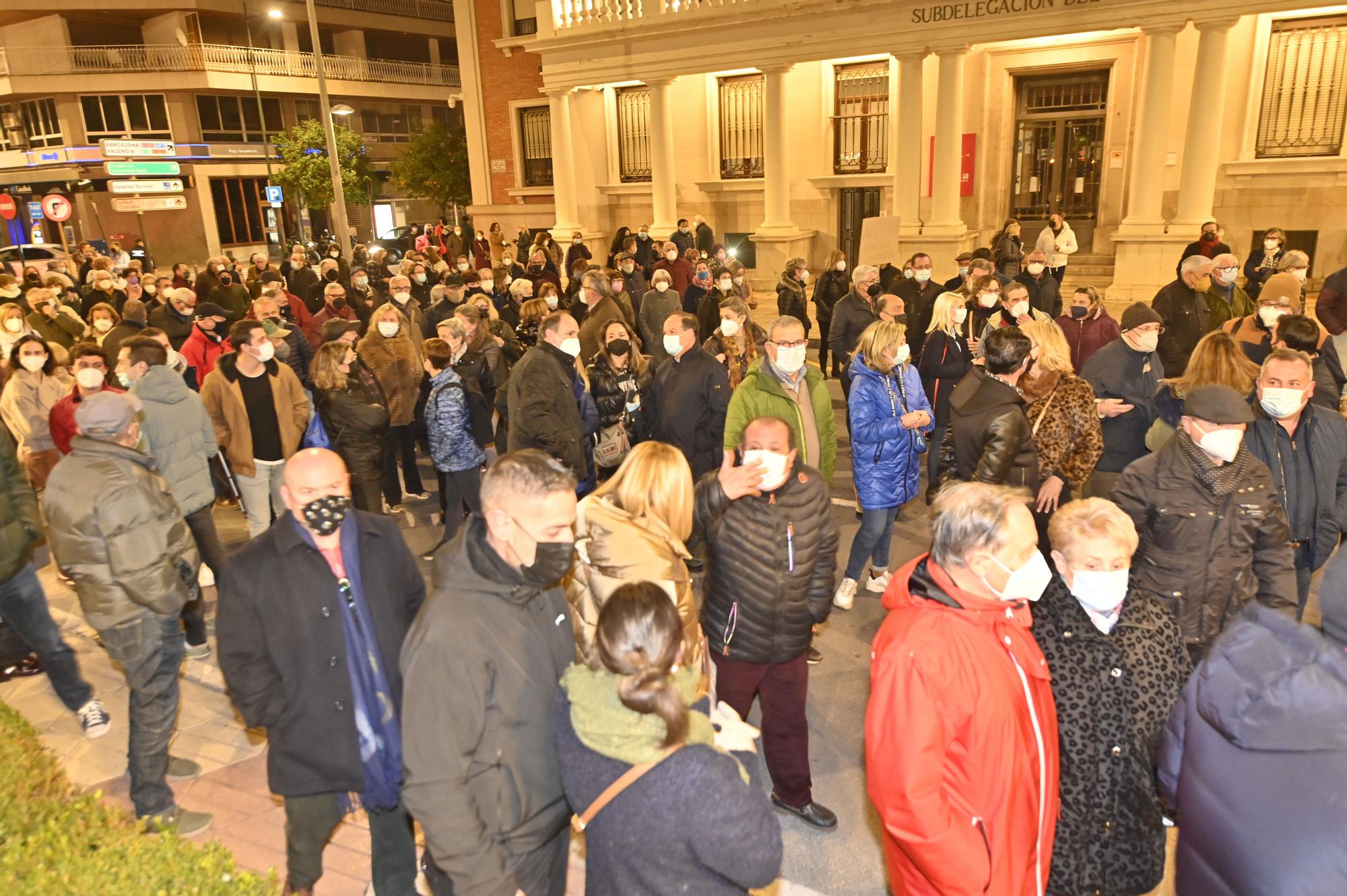 Manifestación contra la reforma de Lledó