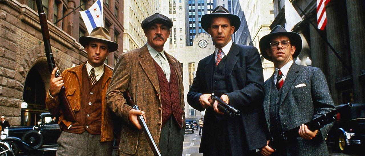 Sean Connery con Andy García, Kevin Costner e Charles Martin Smith: Os intocables de Eliot Ness.