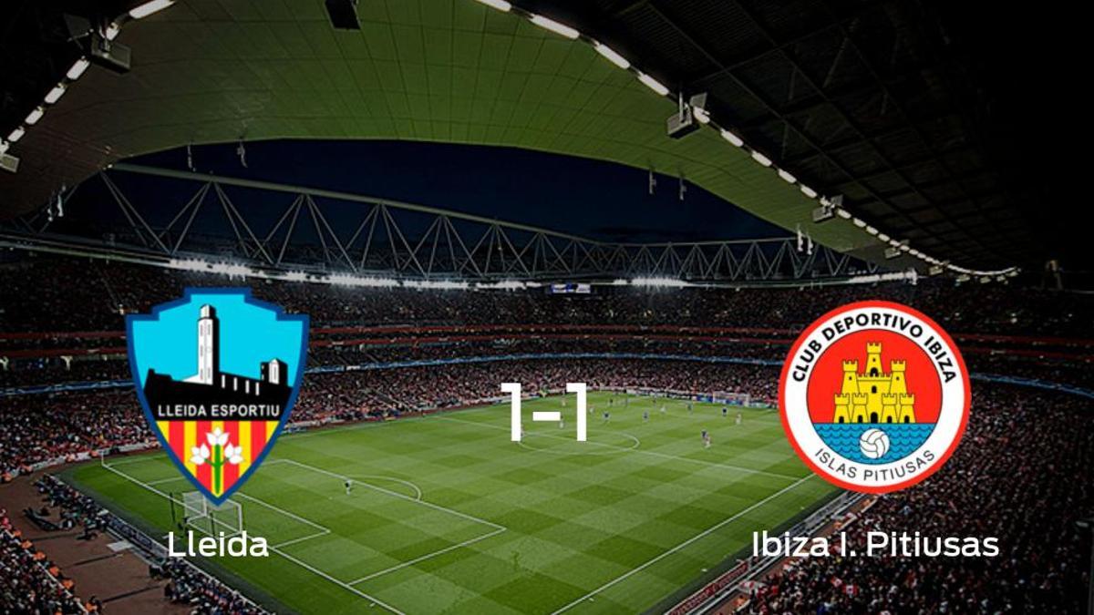 El Lleida Esportiu y el Ibiza I. Pitiusas se reparten los puntos y empatan 1-1