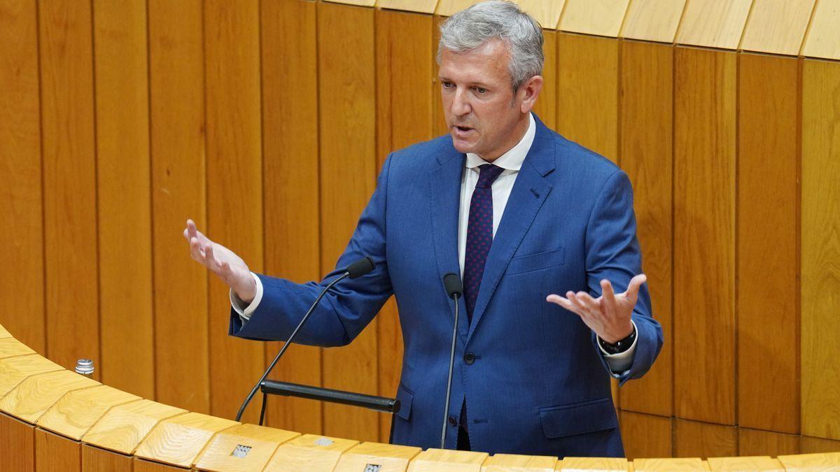 Alfonso Rueda, durante su intervención en la segunda sesión de su investidura.