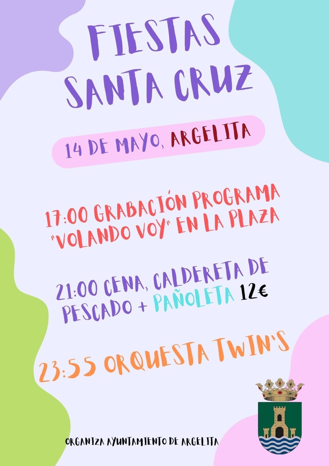 Programación para mañana en la plaza de Argelita.