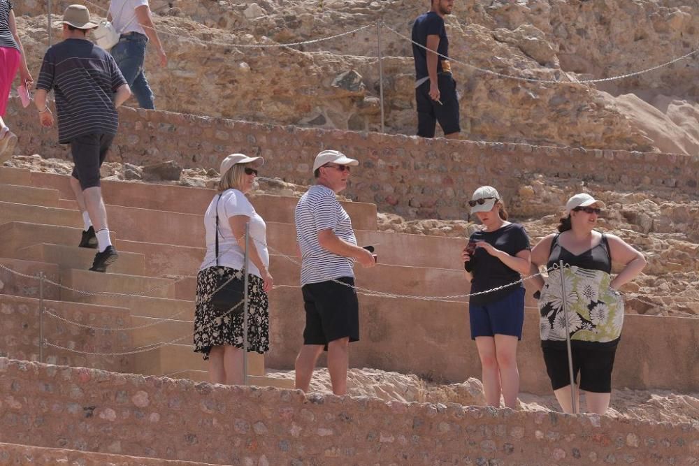 Turistas en Cartagena en el Puente de agosto