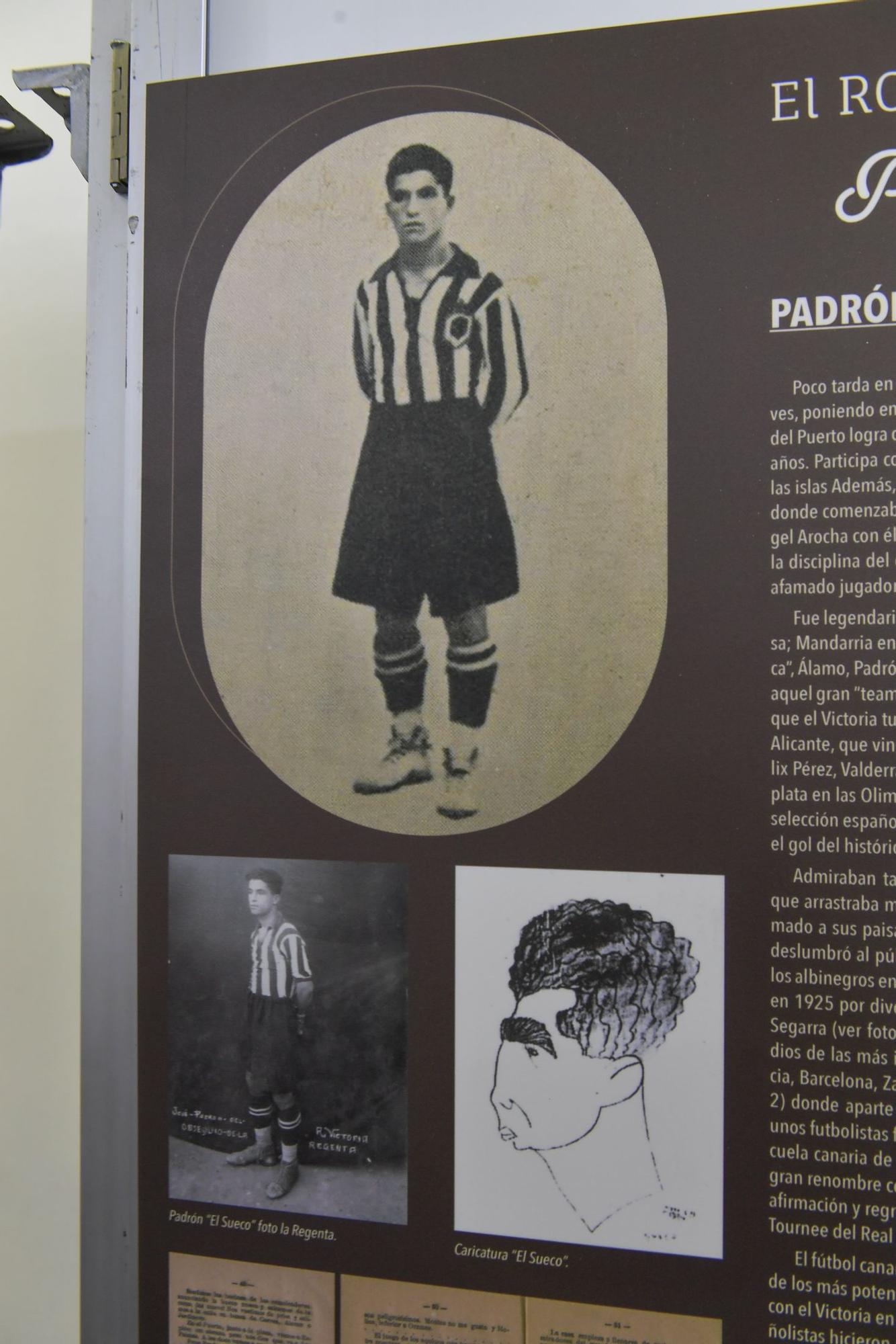 Inauguración en el Club Victoria de la exposición dedicada a José Padrón 'El Sueco'