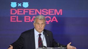 Joan Laporta, en la presentación de su candidatura.