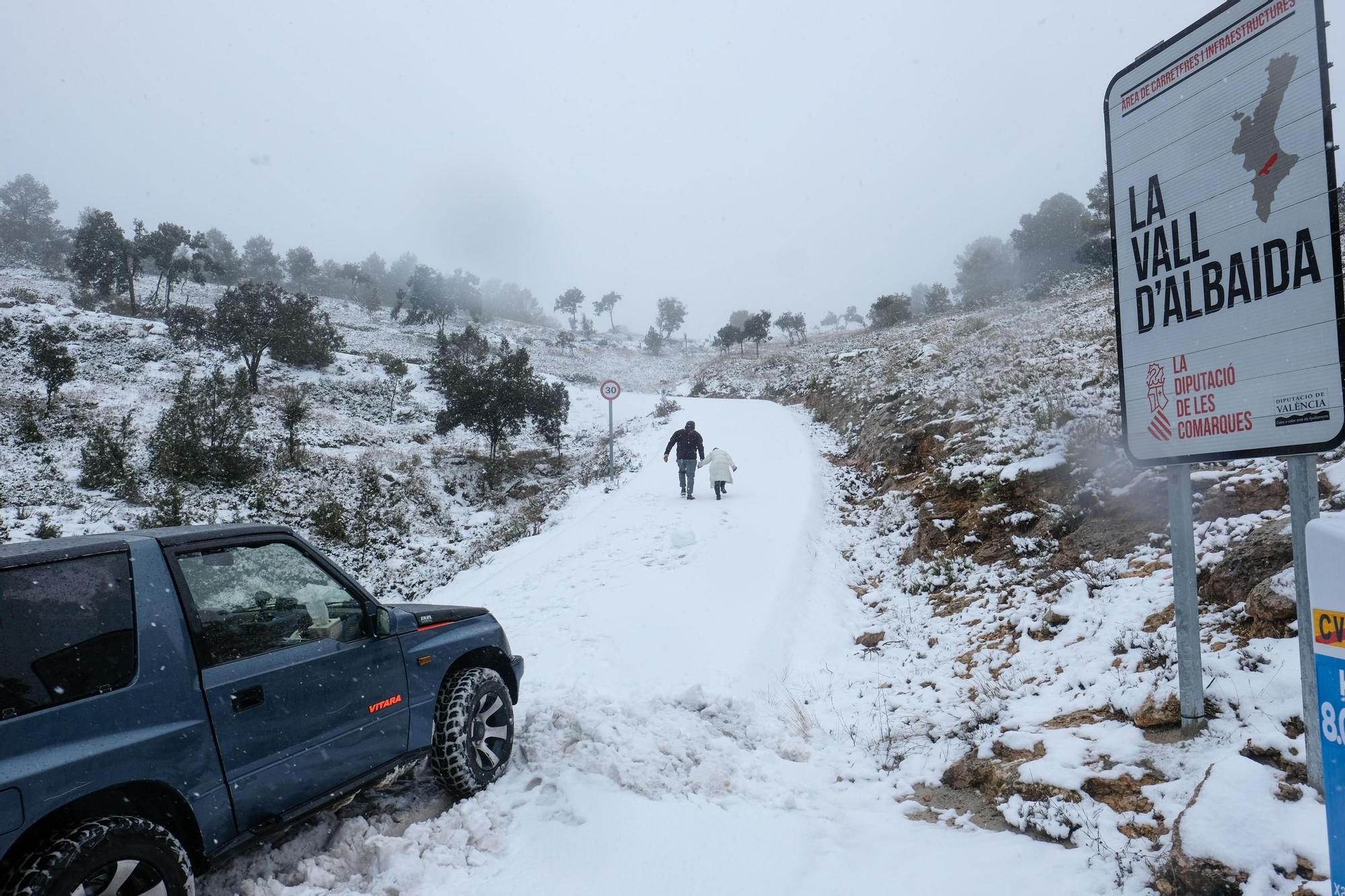 Nevada en el Alto Vinalopó