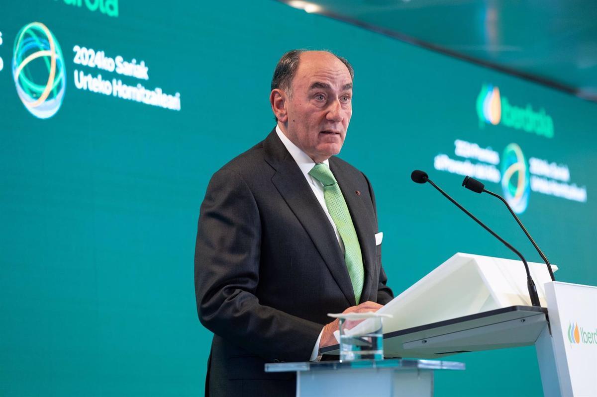 El presidente de Iberdrola, Ignacio Galán, en la Torre Iberdrola, a 12 de noviembre de 2024.