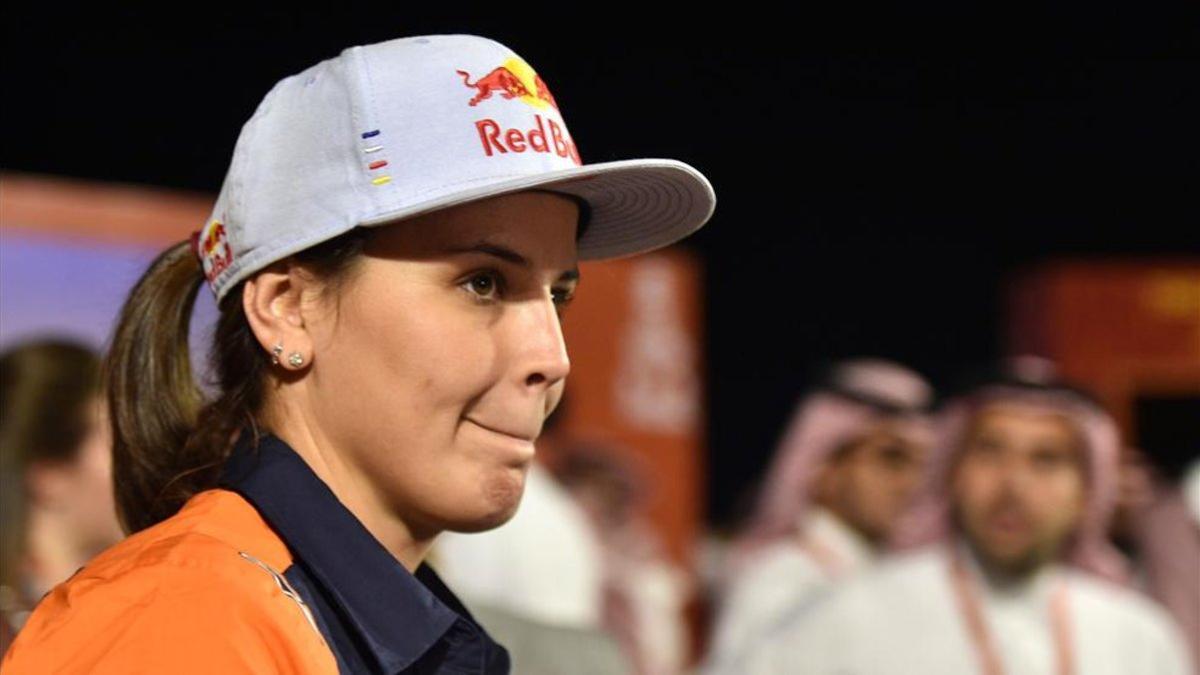 Laia Sanz durante la presentación del Dakar 2020