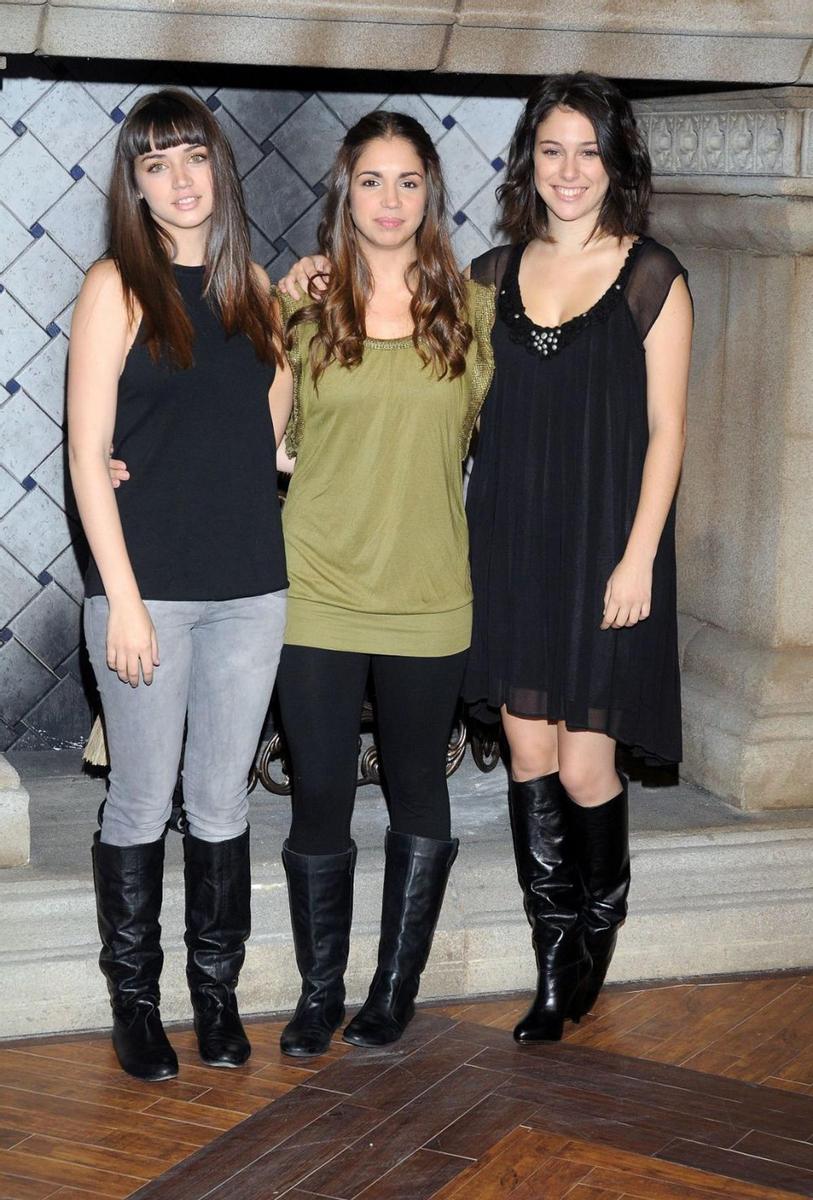 Ana de Armas, Elena Furiase y Blanca Suárez cuando protagonizaban 'El internado' en 2008